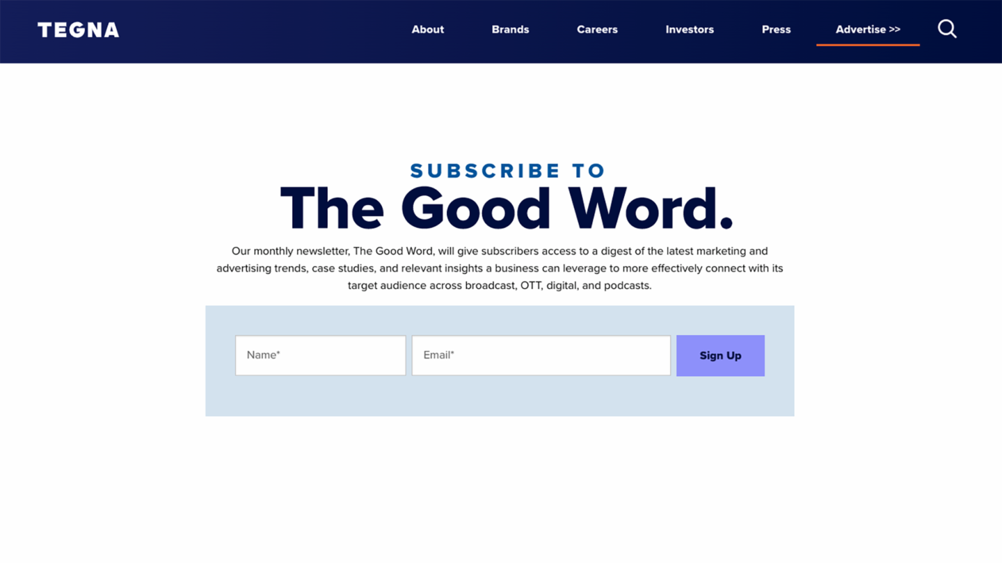 The Good Word: Subscribe to TEGNA’s New Marketing Newsletter image